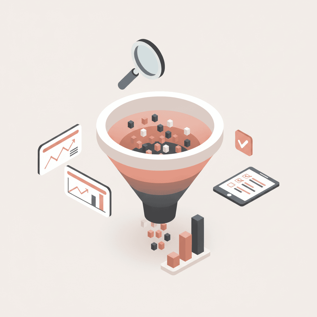 Funnel-analyse studentenwerving — trechterdiagram met uitvalpercentages voor hogescholen en universiteiten