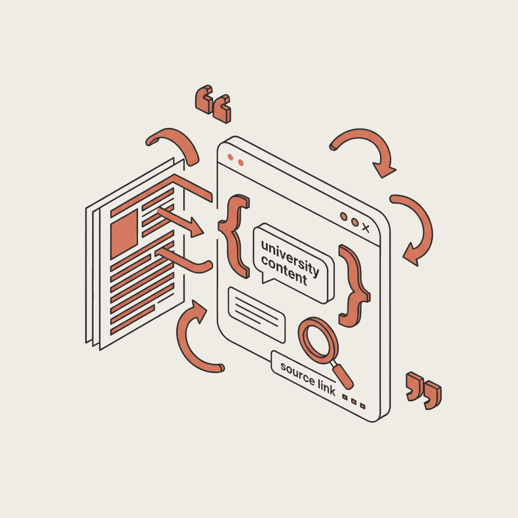 Otimização de conteúdo universitário para ser citado pelo ChatGPT e motores de pesquisa IA
