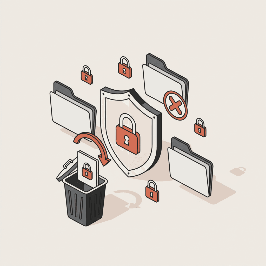 Direito ao apagamento RGPD prospeto escola: ilustração de pedido de eliminação numa universidade portuguesa