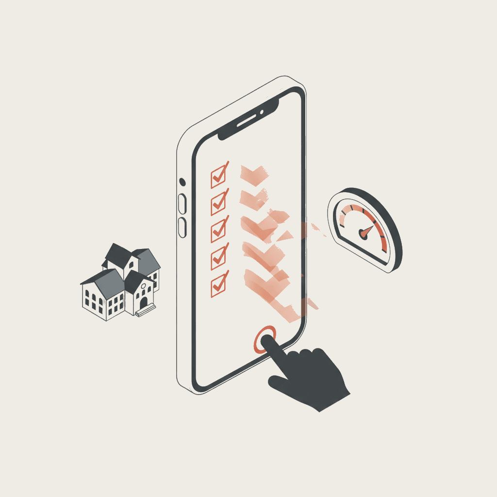 Illustration parcours inscription mobile-first école UX checklist conversion Gen Z