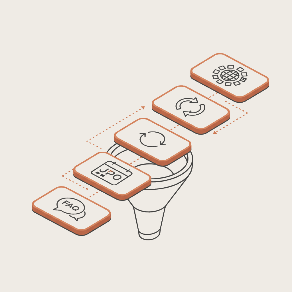 Isometrische illustratie van 5 AI-chatbotscenario's voor meer inschrijvingen in het hoger onderwijs