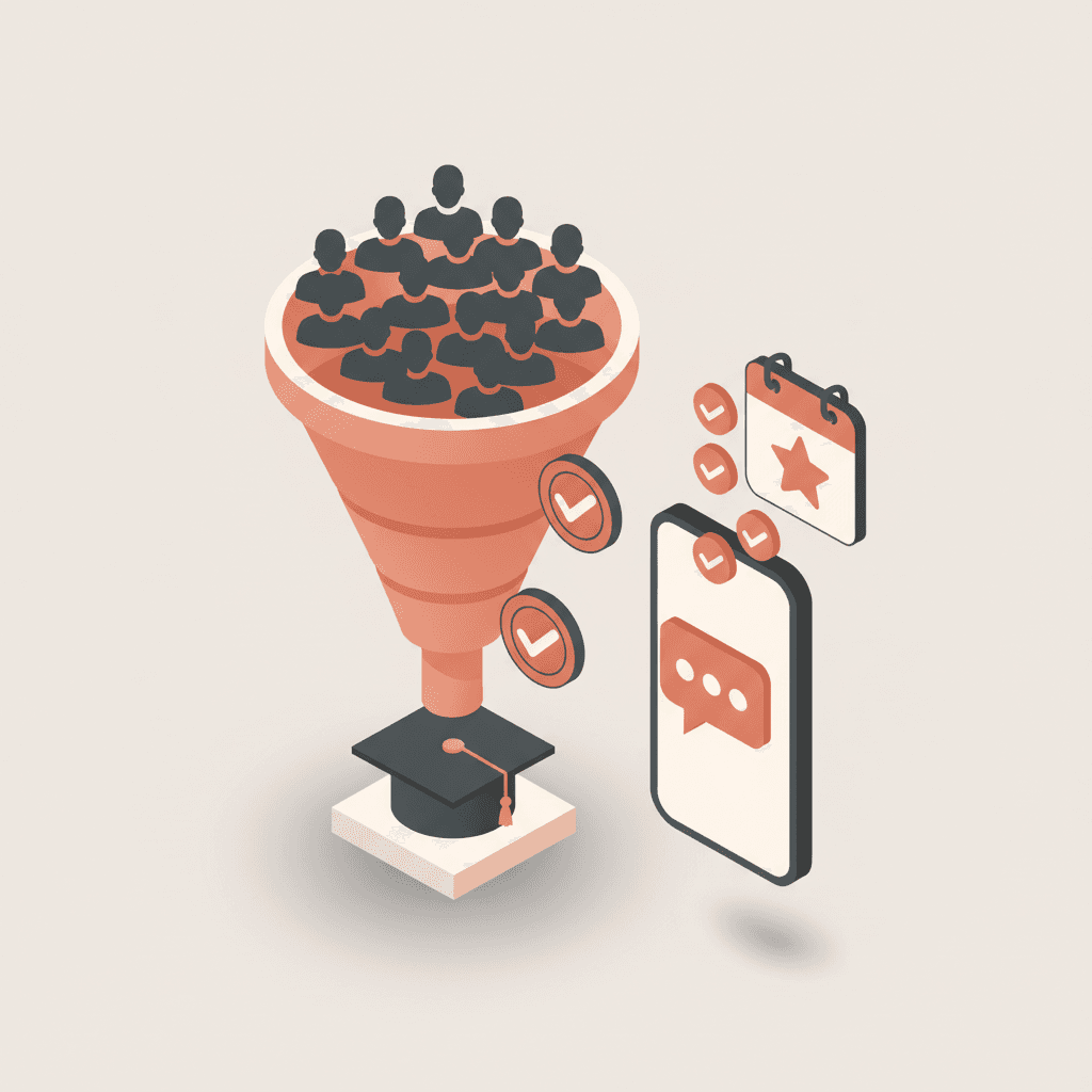 Yield management inscription école : tableau de bord de suivi des confirmations après acceptation de l'offre