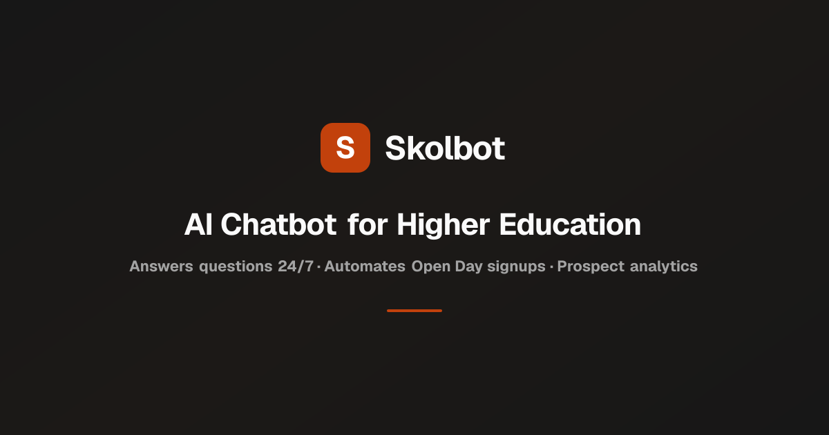 Skolbot — AI Chatbot for Higher Education | Skolbot